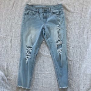 American Eagle Light Wash Distressed Jeans
